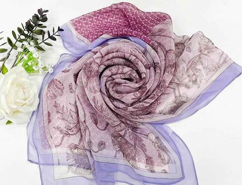 Scarfs for Women Lightweight Neck Scarves Fashion Print Floral Scarf Headscarf Shawls Wraps in Saudi Arabia