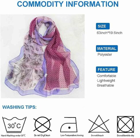Scarfs for Women Lightweight Neck Scarves Fashion Print Floral Scarf Headscarf Shawls Wraps in Saudi Arabia