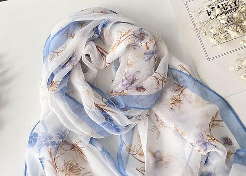 Scarfs for Women Lightweight Fashion Scarves Elegant Floral Pattern Sheer Scarfs Sunscreen Shawls Wraps in Saudi Arabia