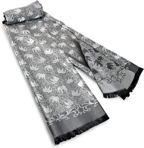 AeraVida Elegantly Stunning Hand-Woven Silk Elephant Scarf or Shawl in Saudi Arabia