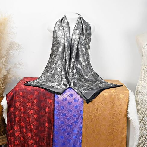 AeraVida Elegantly Stunning Hand-Woven Silk Elephant Scarf or Shawl in Saudi Arabia