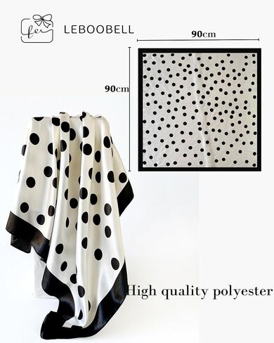 Womens Square Head Scarf Satin Printed Hair Scarf Like Silk Bandanas for Women 35 Inches in Saudi Arabia