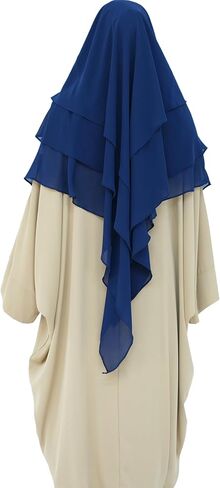 Modest Multi-Layer Large Hijab Muslim Breathable Chiffon Scarf Women Lightweight Solid Color Islamic Headscarf in Saudi Arabia