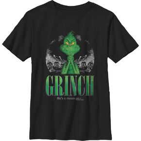 Boy's The Grinch Christmas Grinch You're a Mean One Portrait T-Shirt in Saudi Arabia
