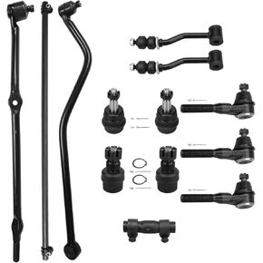 IRONTEK 13pcs Front Suspension Kit Pitman Arm Inner&Outer Tie Rod Ends Upper&Lower Ball Joints Sway Bar Track Bar Tie Rod Adjusting Sleeve for 1991-2001 for Jeep Cherokee, 1991-1992 for Jeep Comanche in Saudi Arabia