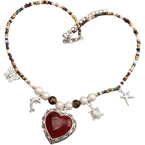 القلائد قلادة كبيرة الطبقات بوهو دائرة جلدية المختنق مكتنزة بوهو قلادة للنساء سترة طويلة قلادة المجوهرات in Kuwait