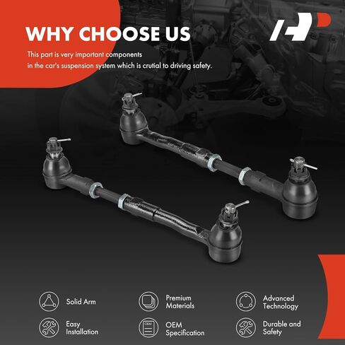 A-Premium 2 x Front Inner & Outer Tie Rod End Assemblies, Compatible with Nissan NV1500 2012-2021, NV2500 2012-2021, NV3500 2012-2021, TITAN XD 2016-2021 in Saudi Arabia