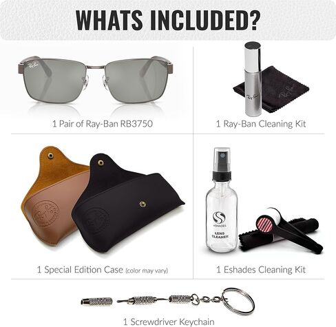 نظارات شمسية Ray-Ban RB3750 مربعة الشكل للرجال والنساء مع مجموعة نظارات RAYBAN الرسمية in Saudi Arabia