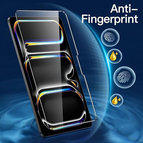 JETech Screen Protector for iPad Air 11-Inch M2 (2024) with Easy Installation Frame, Tempered Glass Film, HD Clear, 2-Pack in Kuwait