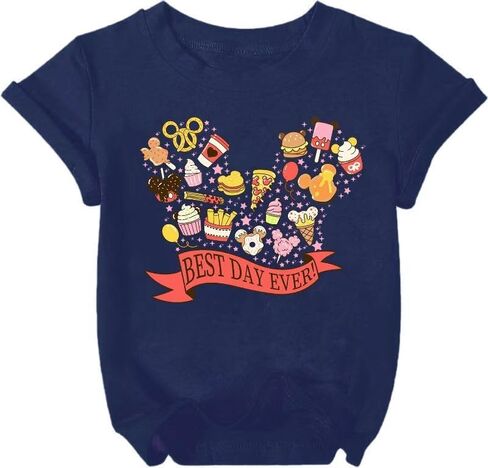 Magic Kingdom Shirt for Kids Best Day Ever Shirts Colorful Snacks Graphic T-Shirt Toddler Baby Foodie Tee Tops in Kuwait