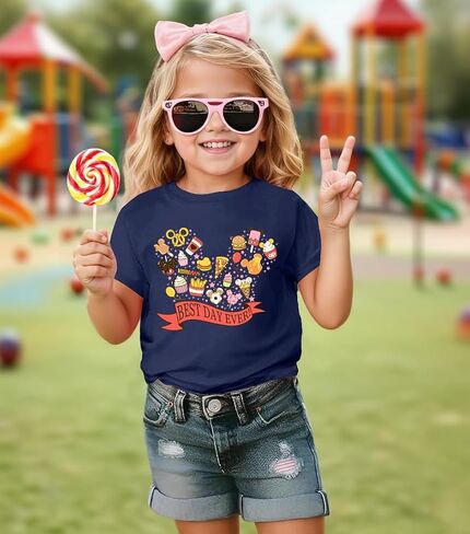 Magic Kingdom Shirt for Kids Best Day Ever Shirts Colorful Snacks Graphic T-Shirt Toddler Baby Foodie Tee Tops in Kuwait