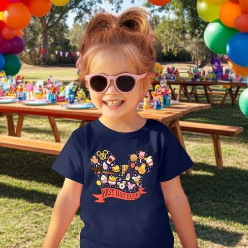 Magic Kingdom Shirt for Kids Best Day Ever Shirts Colorful Snacks Graphic T-Shirt Toddler Baby Foodie Tee Tops in Kuwait
