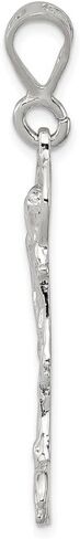 925 Sterling Silver Polished and Textured St. Lazarus Pendant in Saudi Arabia