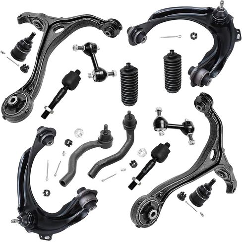 Detroit Axle - 3.0L Front End 14pc Suspension Kit for 2003-2006 Honda Accord, 2 Upper Control Arms w/Ball Joints 2 Lower Control Arms 2 Lower Ball Joints 2 Sway Bars 4 Inner Outer Tie Rods 2 Boots in Saudi Arabia