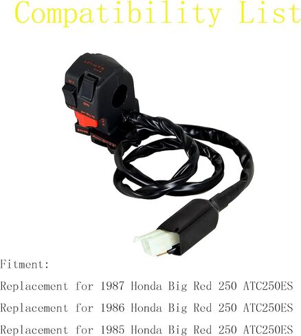 WFLNHB Handlebar Switch Start Kill Stop Headlight Replacement for Honda ATC250ES Big Red 250 1985-1987 in Saudi Arabia