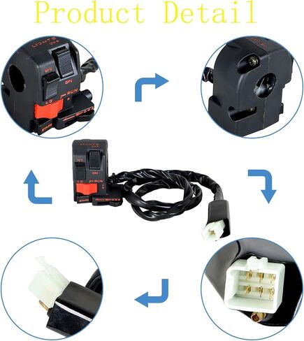 WFLNHB Handlebar Switch Start Kill Stop Headlight Replacement for Honda ATC250ES Big Red 250 1985-1987 in Saudi Arabia