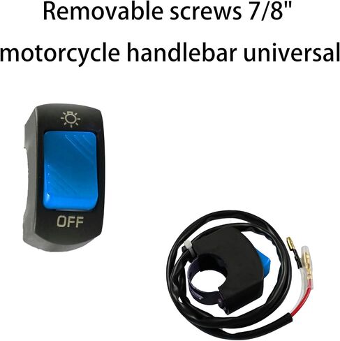 1 Piece Motorcycle Handlebar Switch, Waterproof On/Off Toggle Switch with Push Button for 7/8 Inch (22mm) Handlebars, Fits U5 U7 U2 Motorcycle, Scooter, Electromobile, ATVs(Grey) in Saudi Arabia
