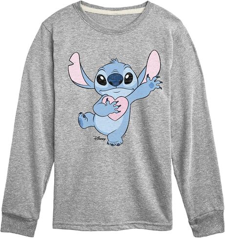 Disney - Lilo & Stitch - Stitch Hearts You - Toddler & Youth Long Sleeve Graphic T-Shirt in Saudi Arabia