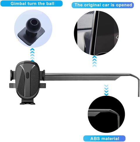 Car Phone Holder for 2025 Honda Civic Accessories 2022 2023 2024 Dash Mount Cell Phone Holder for Metal Ball Adapter Stand for Most Smartphones(9inch Screen Only) in Saudi Arabia