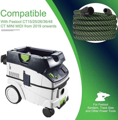 Dust Extractor Hose D27/32 X10M - Compatible with Festool Vacuum Suction Hose, fits for CT 26/36/48 CT 15/25 CT MINI and CT MIDI Vacumm in Kuwait