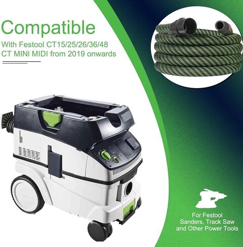 Dust Extractor Hose D27/32 X10M - Compatible with Festool Vacuum Suction Hose, fits for CT 26/36/48 CT 15/25 CT MINI and CT MIDI Vacumm in Kuwait