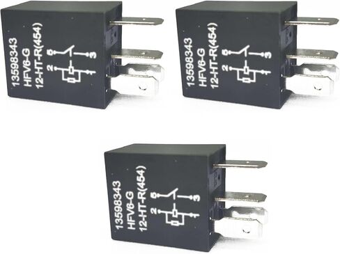 3 Pcs 13598343 Accessory Power Relay Fit for Buick ENVISTA 2024-2025, Fit for Cadillac CT6 2016-2020, Fit for Chevy Bolt Colorado TRAX Fit for GMC Canyon 2016-2025, 12V 30A 4 Pins in Saudi Arabia