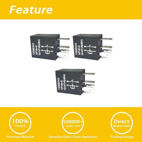 3 Pcs 13598343 Accessory Power Relay Fit for Buick ENVISTA 2024-2025, Fit for Cadillac CT6 2016-2020, Fit for Chevy Bolt Colorado TRAX Fit for GMC Canyon 2016-2025, 12V 30A 4 Pins in Saudi Arabia