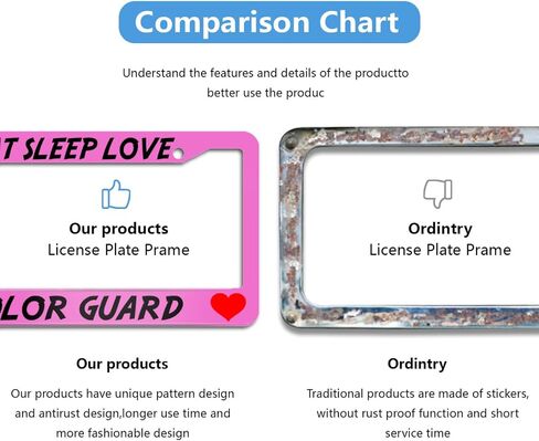 Adventure Time Aluminum Metal License Plate Holder Covers for Women Men Rust-Proof Waterproof Car Decorative Tag Frames for Standard US in Kuwait