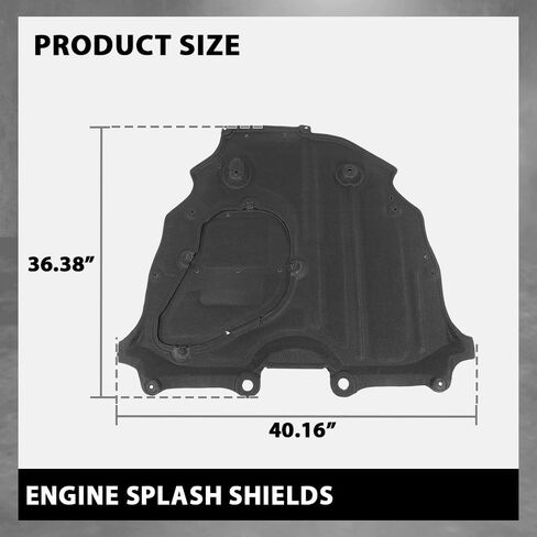 GRAND ORANGE Rear Engine Splash Shield Compatible with Toyota Sienna 2021-2022 TO1228283, 5142008030, 51420-08030, 51420 08030 Black Lower Engine Splash Guard Under Cover in Saudi Arabia