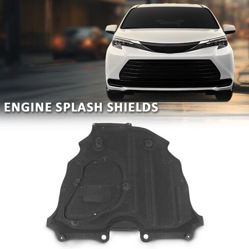 GRAND ORANGE Rear Engine Splash Shield Compatible with Toyota Sienna 2021-2022 TO1228283, 5142008030, 51420-08030, 51420 08030 Black Lower Engine Splash Guard Under Cover in Saudi Arabia