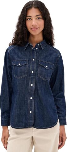 Madewell Women's Denim Oversized Western Shirt in Saudi Arabia