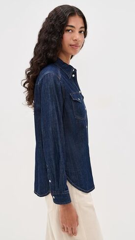 Madewell Women's Denim Oversized Western Shirt in Saudi Arabia