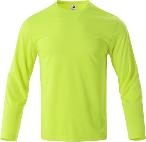 Men's Long Sleeve T-Shirt Crew Neck Quick-Dry Lightweight Moisture Wicking Shirt Workout Athletic Sun Protection Tee in Saudi Arabia