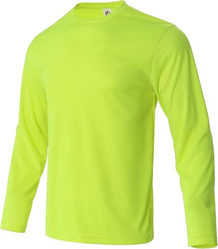 Men's Long Sleeve T-Shirt Crew Neck Quick-Dry Lightweight Moisture Wicking Shirt Workout Athletic Sun Protection Tee in Saudi Arabia