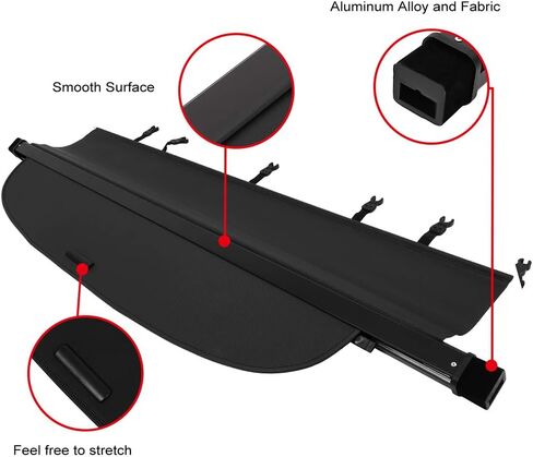 ECCPP Cargo Cover 2015-2019 for Subaru Outback Flexible Retractable Rear Trunk Cover Shade Luggage Tonneau Security Cover in Saudi Arabia