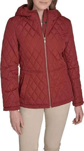 Tommy Hilfiger womens Long Sleeve Zip Up Essential Quilted Jacket in Saudi Arabia