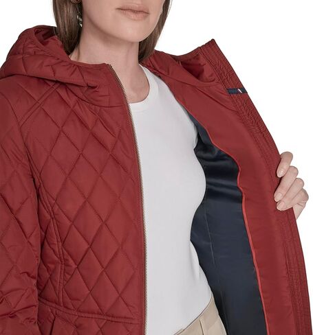 Tommy Hilfiger womens Long Sleeve Zip Up Essential Quilted Jacket in Saudi Arabia