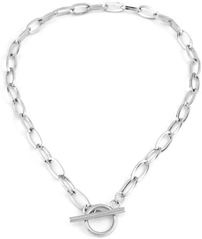 14K Yellow Gold Star Toggle Necklace - 925 Sterling Silver Sun Coin Necklace for Women - Minimalist Choker With Chain in Saudi Arabia