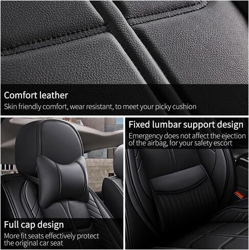 غطاء مقعد سيارة جلدي لسيارة Toyota Prius 2010-2023، أغطية مقاعد سيارة مقاومة للماء مع دعم أسفل الظهر، غطاء مقعد مريح وجيد التهوية، سهل التركيب (5 قطع فاخرة، بيج) in Kuwait