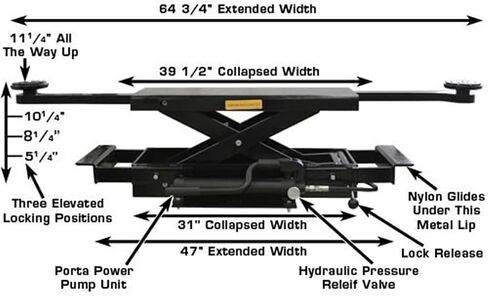 Atlas RJ-35 Sliding Hydraulic Center Jack 3500 Lbs. Capacity and Truck Adapters in Saudi Arabia
