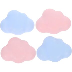 Cabilock 4pcs Cloud Shaped Ceramic Drawer Pulls for Boy Girl Furniture Easy Installation Boy Girl-Friendly Design Pink and Light Blue for Dresser and Cabinet Upgrades in Saudi Arabia