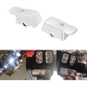 Motorcycle Turn Signal Switch Extension Cap Fit for Harley Softail Dyna Fatboy Sportster XL 883 1200 Chrome in Saudi Arabia