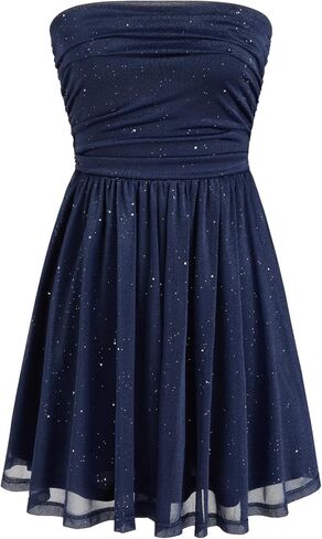 CIDER Women's Glitter Mini Cocktail Dress Party Dress Bowknot Ruched Ruffle Sexy Club Dress for Summer in Saudi Arabia