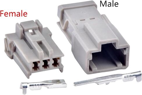 automotive connectors 3 Pin Automotive Connector Turn Signal Tail Lights Reversing Lamp Socket 6098-0241 6098-0242 PB901-03120 easy replacement(Female male with Pin) in Saudi Arabia