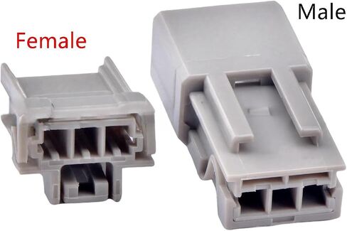 automotive connectors 3 Pin Automotive Connector Turn Signal Tail Lights Reversing Lamp Socket 6098-0241 6098-0242 PB901-03120 easy replacement(Female male with Pin) in Saudi Arabia
