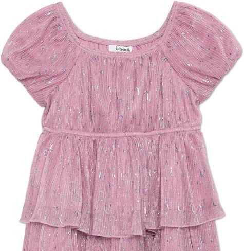 Speechless Girls' Short Sleeve Tiered Party Dress and Headband in Saudi Arabia
