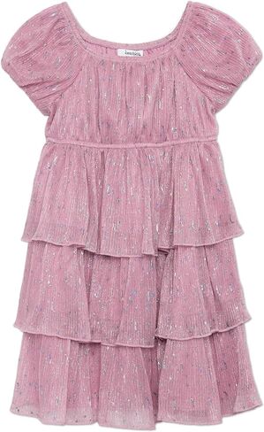 Speechless Girls' Short Sleeve Tiered Party Dress and Headband in Saudi Arabia