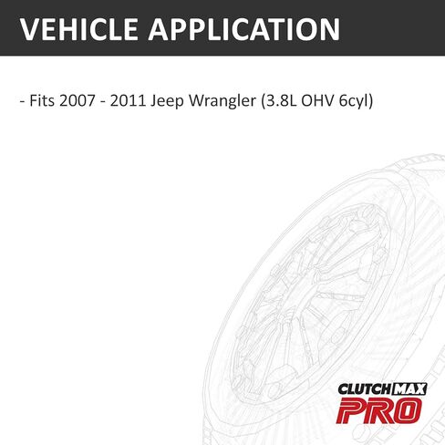 طقم القابض ClutchMaxPRO Performance Stage 3 مع دولاب الموازنة متوافق مع 2007 2008 2009 2010 2011 Jeep Wrangler 3.8 (CP01046HDCFW-ST3) in Saudi Arabia