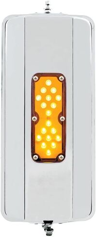 United Pacific 86501B 7" x 16" 18LED Stainless Steel West Coast Mirror, 304 Grade, Universal Fitment, 12V LED, 5/16" Studs – Heated – ONE Mirror in Saudi Arabia