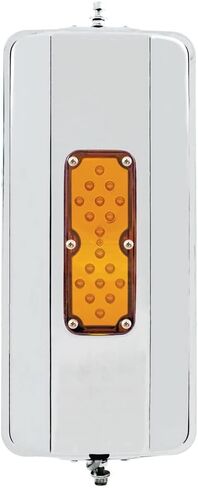 United Pacific 86501B 7" x 16" 18LED Stainless Steel West Coast Mirror, 304 Grade, Universal Fitment, 12V LED, 5/16" Studs – Heated – ONE Mirror in Saudi Arabia